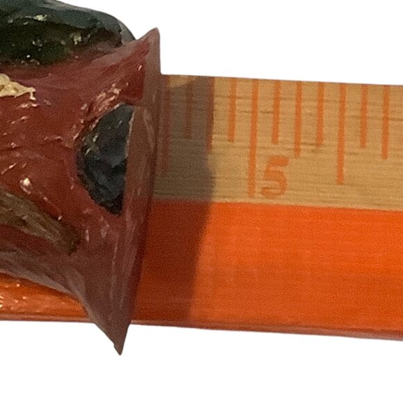 Vtg 1991 Old World Santa Claus Figurine 4.5" Signed DJM Handcrafted Folk Art - Picture 5 of 5